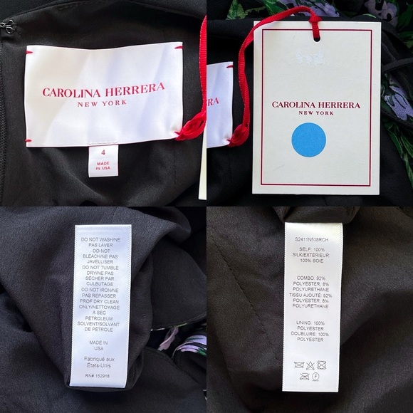 Carolina Herrera Floral Silk Chiffon Cutout Halter Maxi Gown Black Multi 4 NWT - Picture 5 of 10